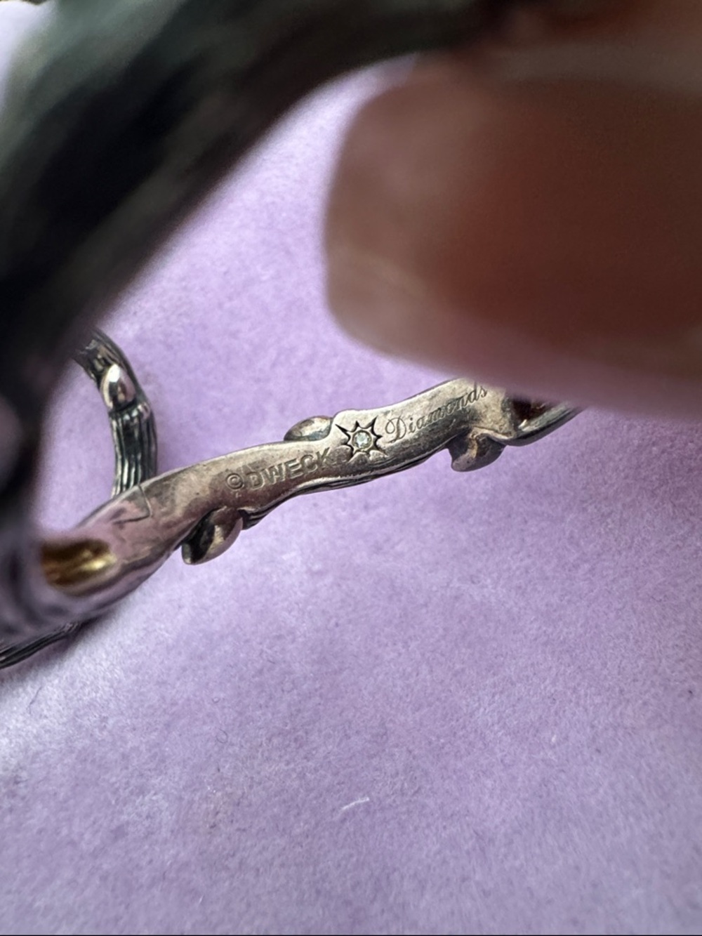 Diamonds Silver-Tone Hinged Bangle Bracelet